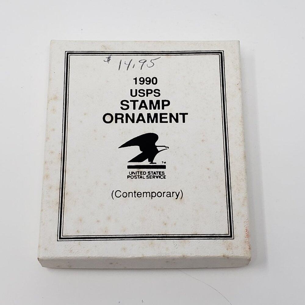 1990 USPS Stamp Contemporary Christmas Holiday Ornament.